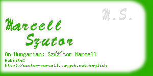 marcell szutor business card